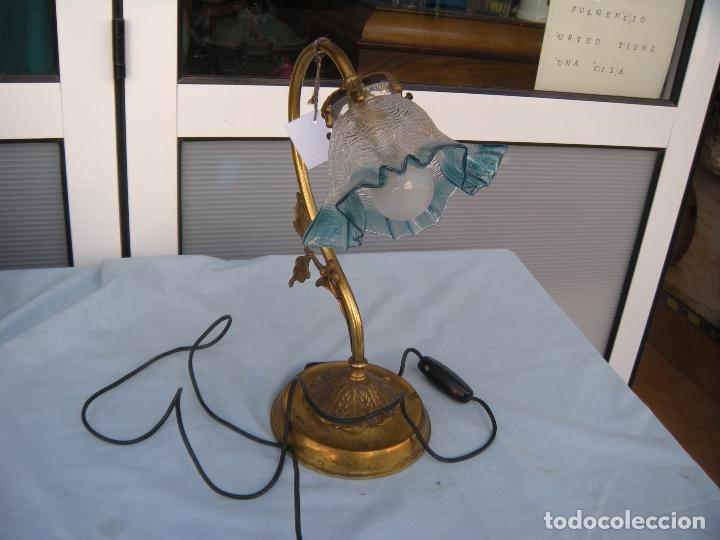 Antig&uuml;edades: L&Aacute;MPARA FLEXO DE SOBREMESA EN BRONCE - Foto 6