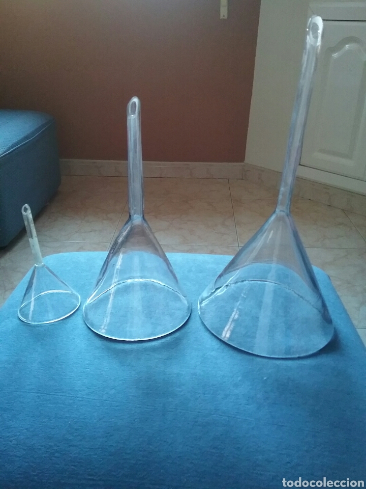 Antig&uuml;edades: Laboratorios, embudos de cristal - Foto 1