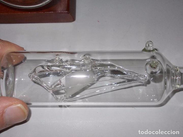 Antig&uuml;edades: Dos botellas de cristal con barco en interior - Foto 8