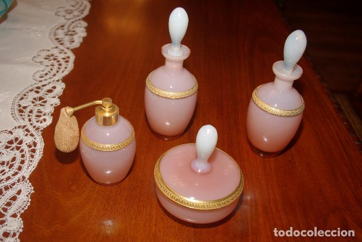 Antig&uuml;edades: Juego de tocador de opalina franc&eacute;s antiguo - Foto 2