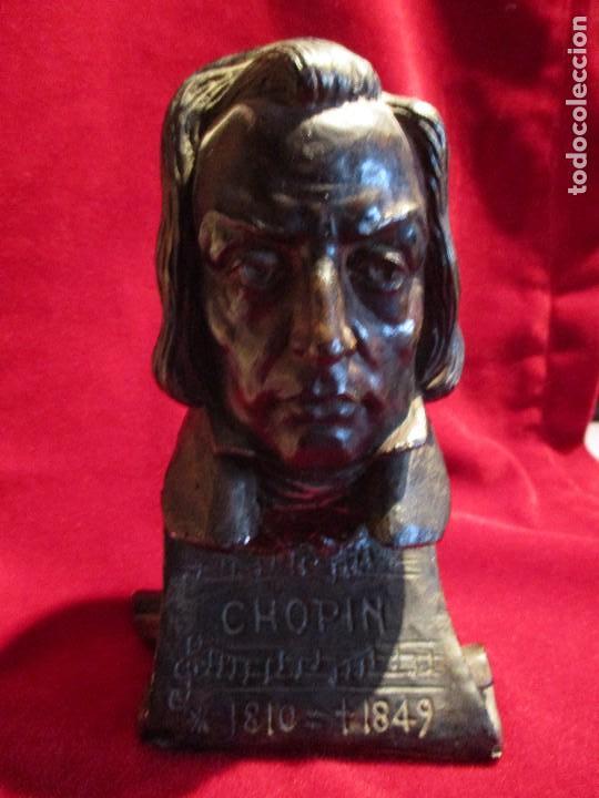 Antig&uuml;edades: busto de estuco de chopin - Foto 1