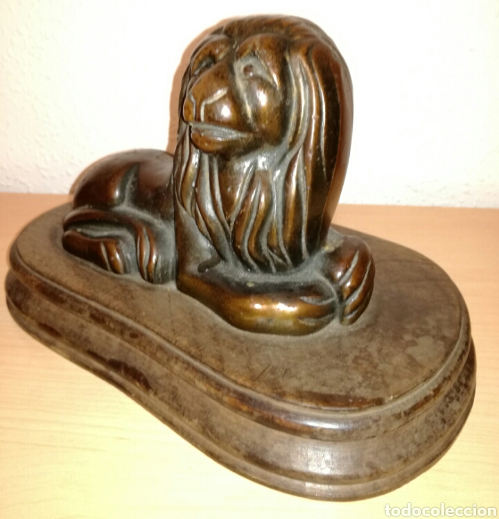 Antig&uuml;edades: Antigua Figura Le&oacute;n. - Foto 3
