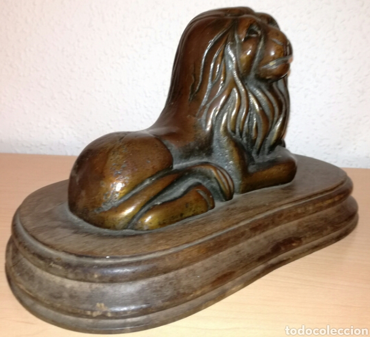 Antig&uuml;edades: Antigua Figura Le&oacute;n. - Foto 4