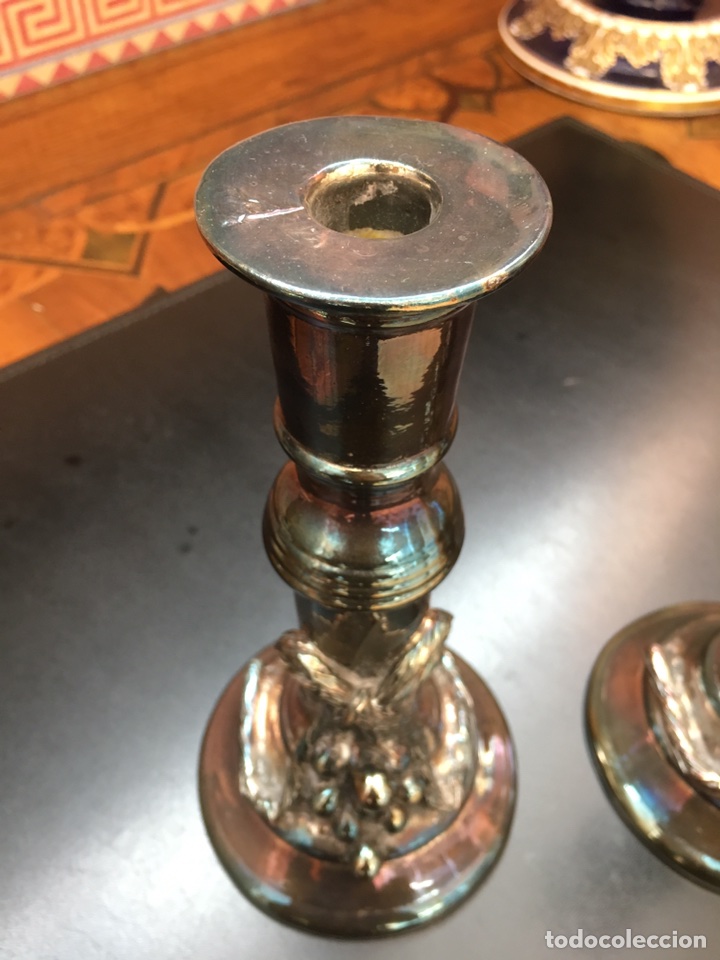 Antig&uuml;edades: Candelabros laminados en plata - Foto 4