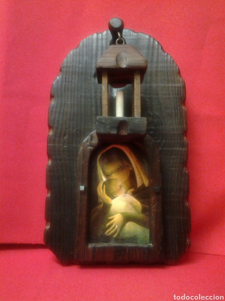 Antig&uuml;edades: AntiguoRetablo con farolillo de la Virgen - Foto 1