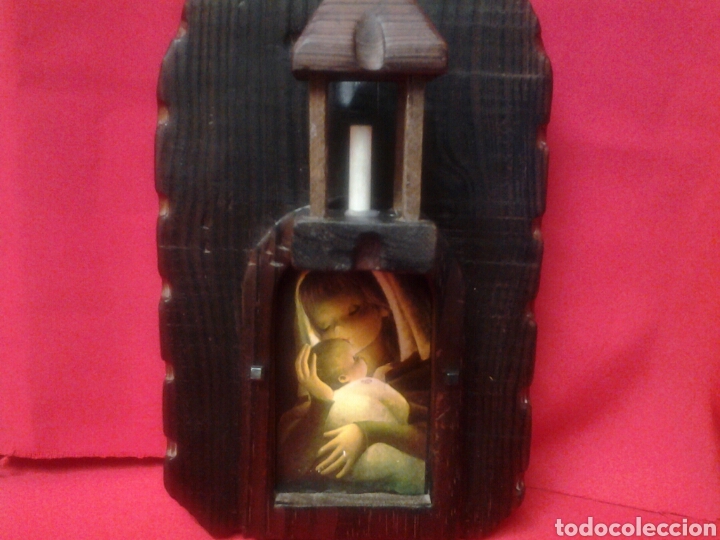 Antig&uuml;edades: AntiguoRetablo con farolillo de la Virgen - Foto 2