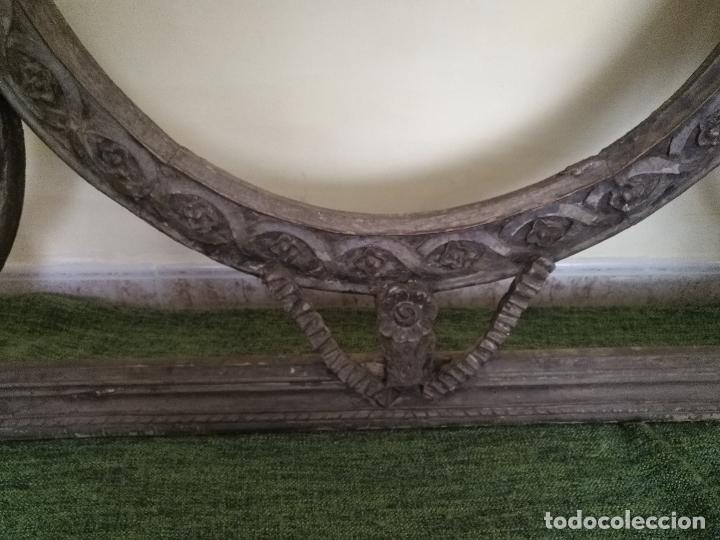 Antig&uuml;edades: MARCO ESPEJO TALLADO EN MADERA EPOCA BARROCO - Foto 4