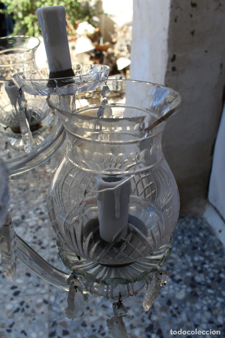 Antig&uuml;edades: lampara de techo con cristales de roca 10 luces - Foto 11
