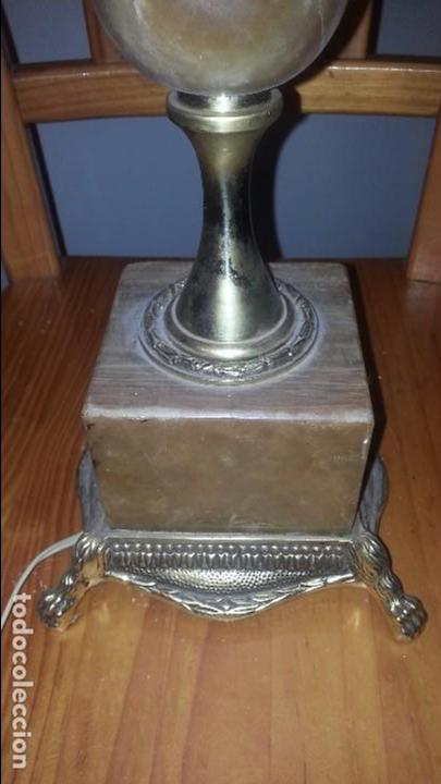 Antig&uuml;edades: Lampara marmol bronce perfecta - Foto 3