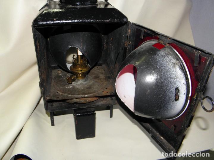 Antig&uuml;edades: ANTIGUO FAROL FERROVIARIO DE TREN - Foto 7