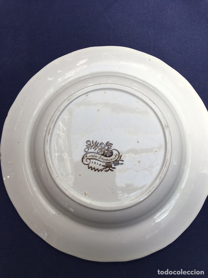 Antig&uuml;edades: Plato de cer&aacute;mica inglesa - Foto 2
