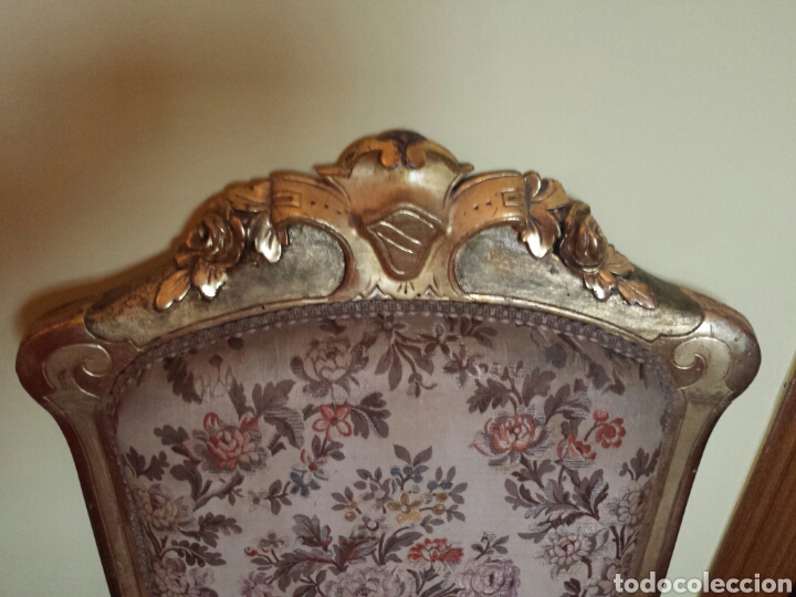 Antig&uuml;edades: Pareja de sillones pan de oro - Foto 1