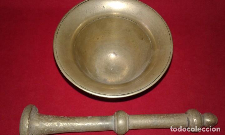 Antig&uuml;edades: ANTIGUO MORTERO DE BRONCE SIGLO XIX - Foto 2