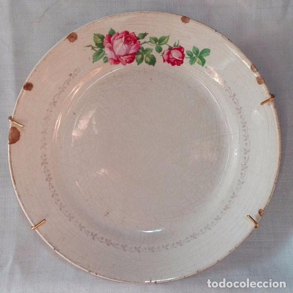 Antig&uuml;edades: PLATO CER&Aacute;MICA VARGAS CON SELLO EN LA BASE - Foto 1