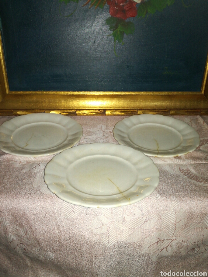 Antig&uuml;edades: 3 platos de postre de La Cartuja Pickman - Foto 2