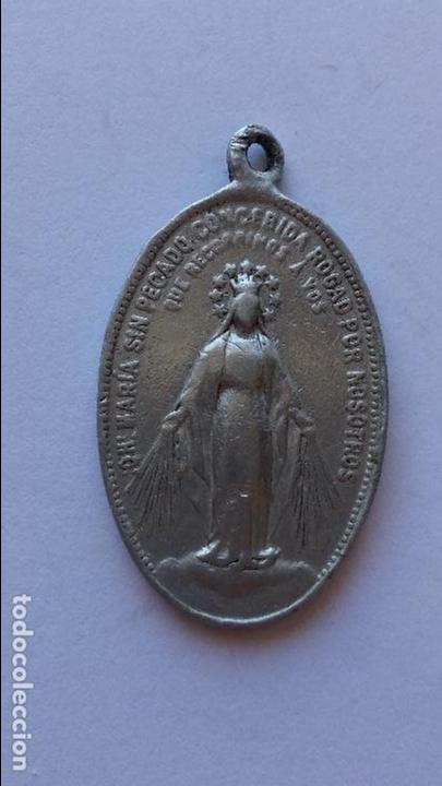 Antig&uuml;edades: Medalla de virgen inmaculada de 2,8 x 1,6 cms - Foto 1