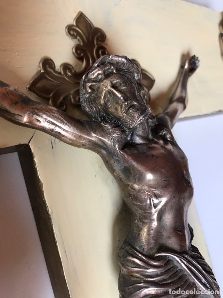 Antig&uuml;edades: ANTIGUO CRUCIFIJO DE BRONCE FINAL S. XIX - Foto 1