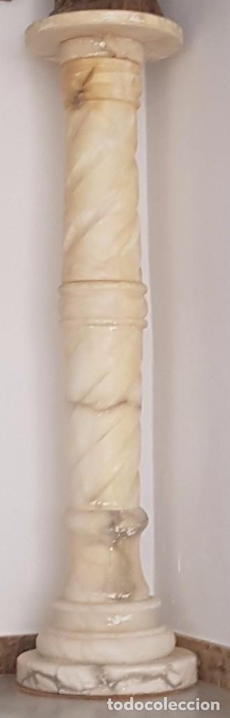 Antiguidades: COLUMNA DE ALABASTRO O MARMOL DE ELEGANTE DISE&Ntilde;O
