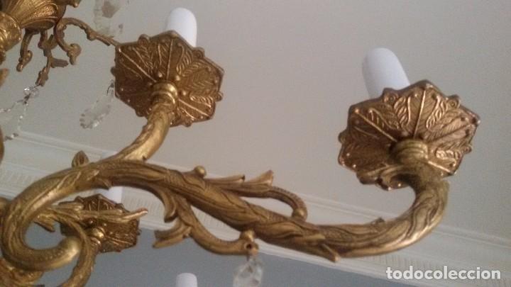 Antig&uuml;edades: L&Aacute;MPARA DE BRONCE MACIZO - Foto 4