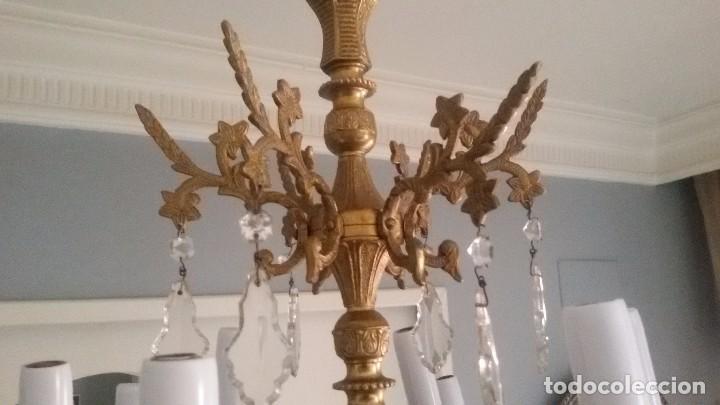 Antig&uuml;edades: L&Aacute;MPARA DE BRONCE MACIZO - Foto 7