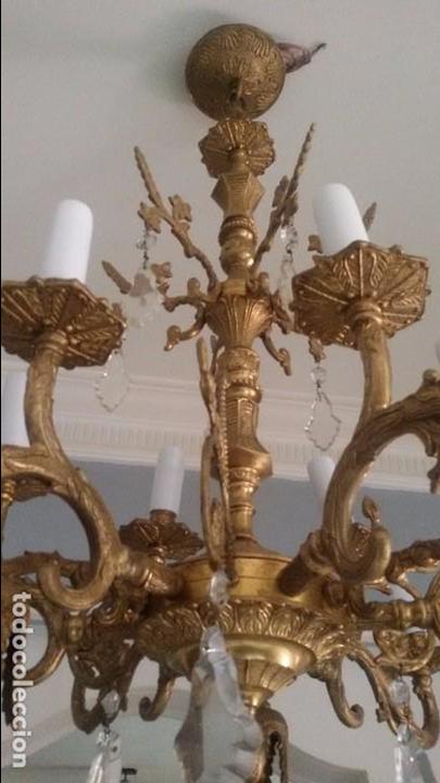 Antig&uuml;edades: L&Aacute;MPARA DE BRONCE MACIZO - Foto 2