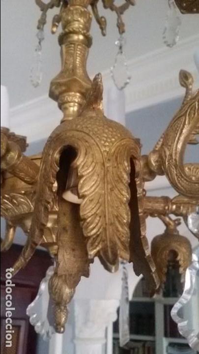 Antig&uuml;edades: L&Aacute;MPARA DE BRONCE MACIZO - Foto 5