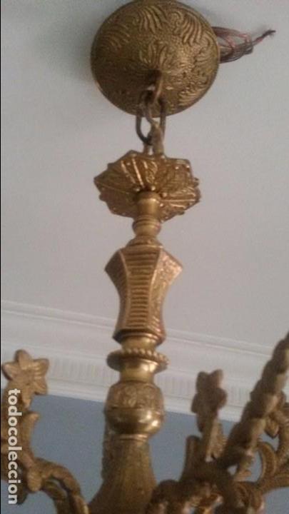 Antig&uuml;edades: L&Aacute;MPARA DE BRONCE MACIZO - Foto 8