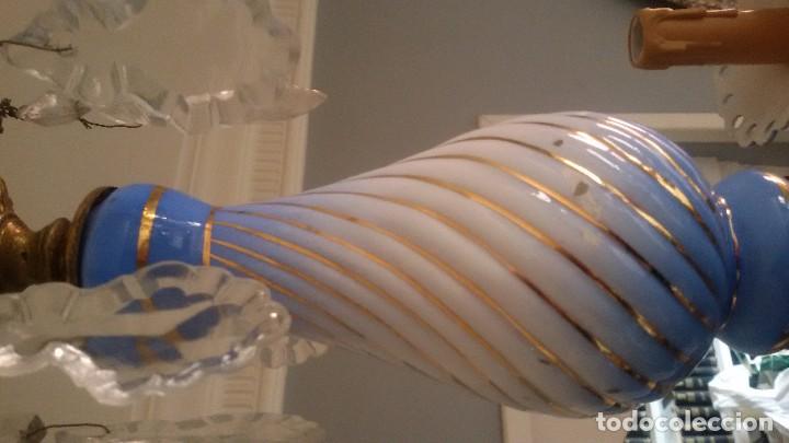 Antig&uuml;edades: L&aacute;mpara de porcelana y bronce - Foto 8