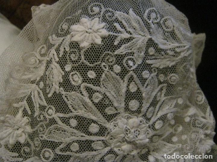 Antig&uuml;edades: ANTIGUO GORRO DE ENCAJE S. XIX - Foto 4