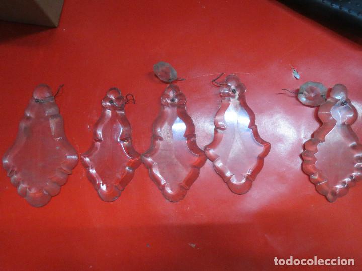 Antig&uuml;edades: CINCO CRISTALES PARA LAMPARA, - Foto 1