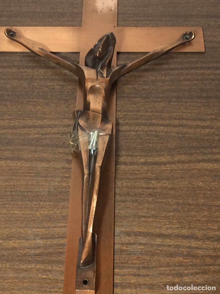 Antig&uuml;edades: Crucifijo hierro y bronce - Foto 2