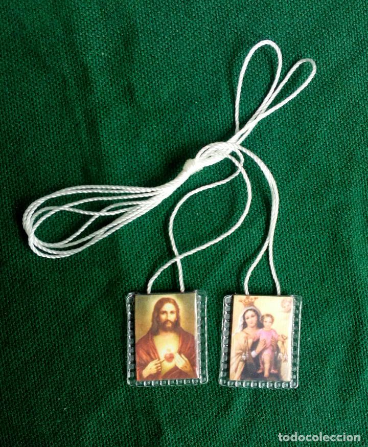 Antig&uuml;edades: ESCAPULARIO VIRGEN CON NI&Ntilde;O Y SAGRADO CORAZ&Oacute;N. - Foto 1