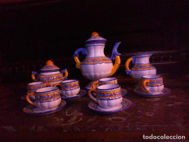 Antig&uuml;edades: Juego de cafe Talavera - Foto 2