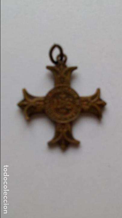 Antig&uuml;edades: Medalla de apostolado del corazon de jesus de 2,3 x 2,2 cms - Foto 2