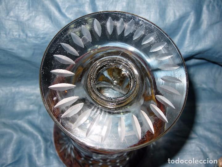 Antig&uuml;edades: JARRON DE CRISTAL TALLADO BICOLOR - Foto 5