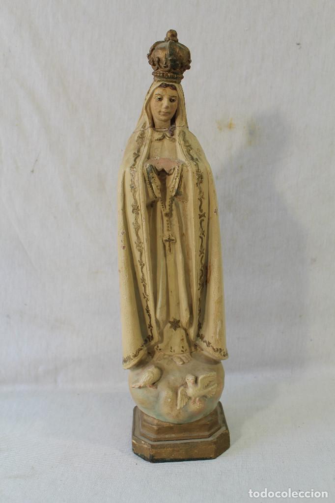Antiques: vingen de fatima antigua en terracota