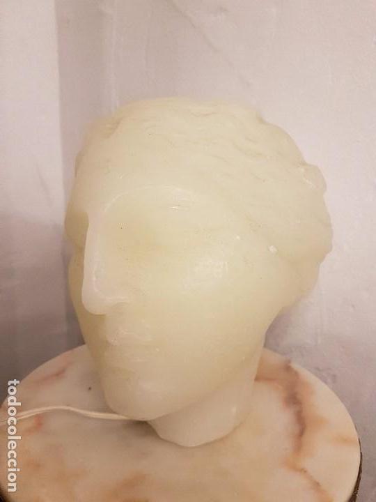 Antig&uuml;edades: BUSTO DE CERA LAMPARA - Foto 1