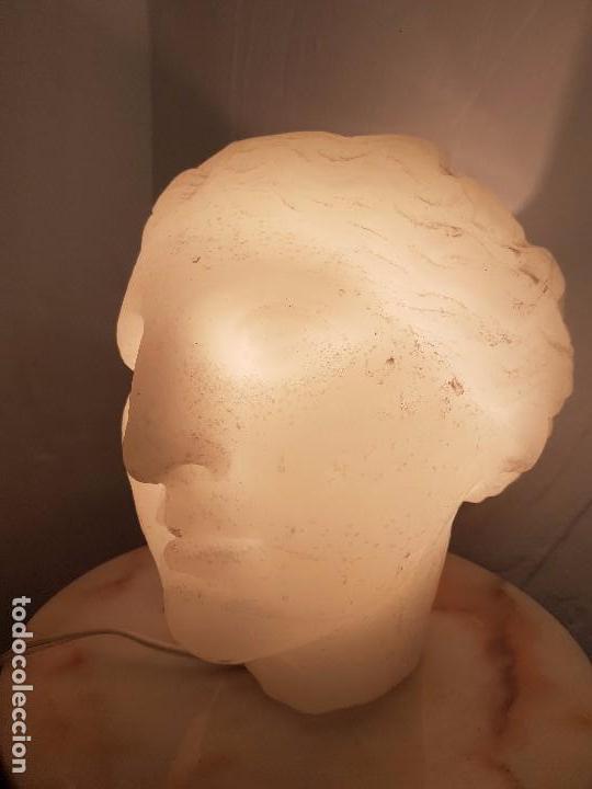 Antig&uuml;edades: BUSTO DE CERA LAMPARA - Foto 2