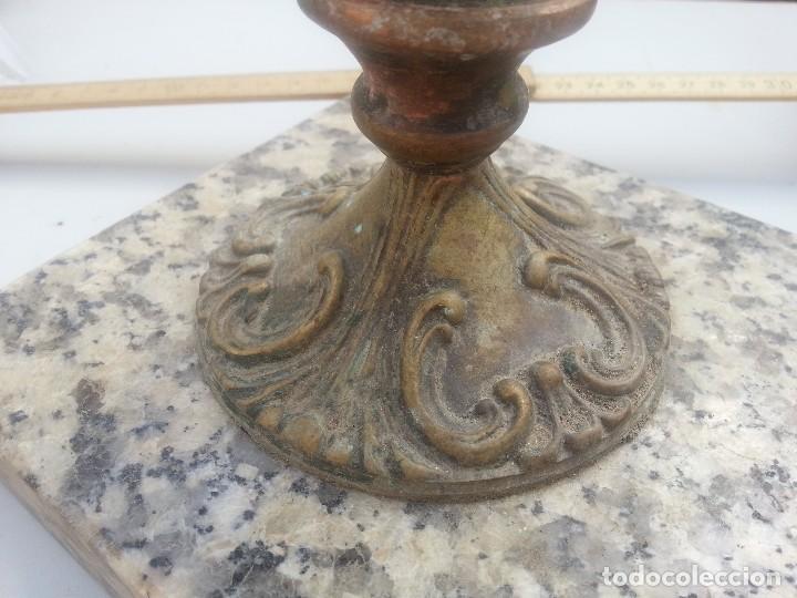 Antig&uuml;edades: FAROL DE IGLESIA. SOBRE PEANA DE M&Aacute;RMOL: - Foto 5