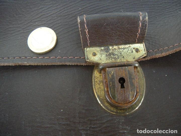 Antig&uuml;edades: CARTERA DE CUERO - Foto 7