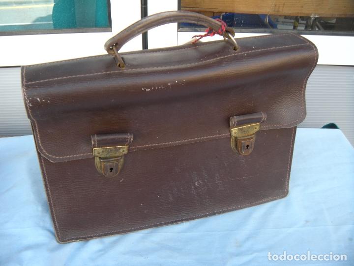 Antig&uuml;edades: CARTERA DE CUERO - Foto 9