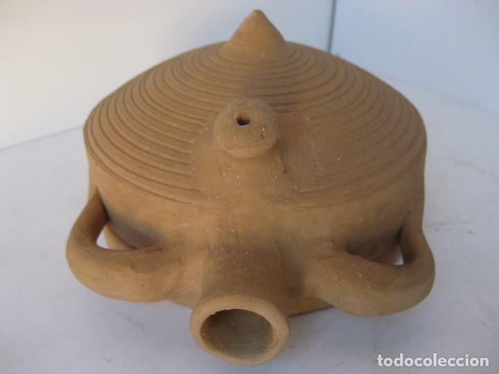 Antig&uuml;edades: Precioso botijo de cantimplora, de loza cocida. - Foto 2