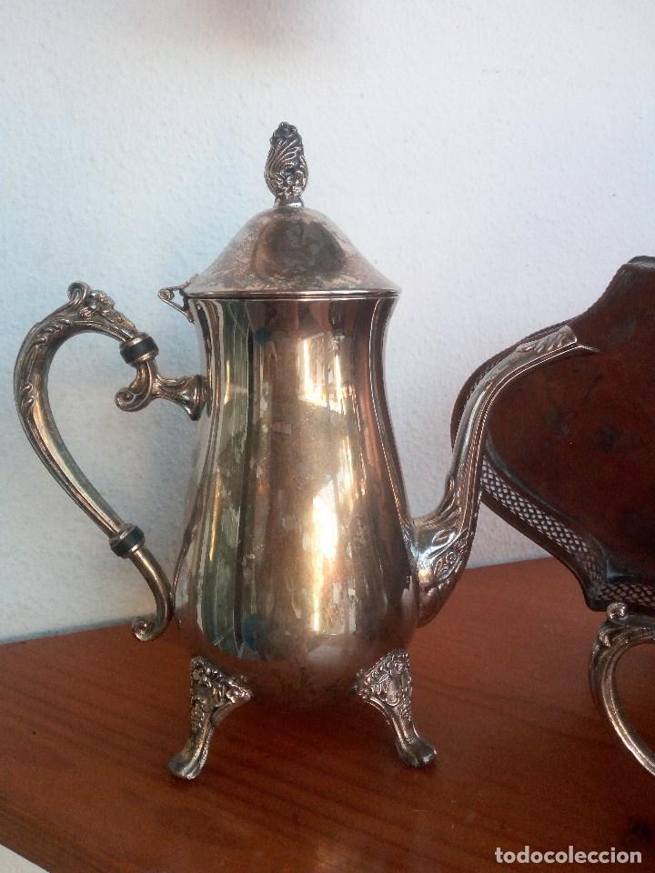 Antig&uuml;edades: Elegante servicio de t&eacute; y caf&eacute; en alpaca plateada - Foto 3