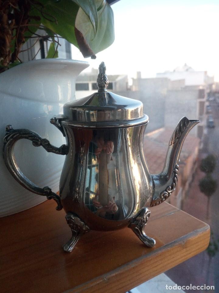 Antig&uuml;edades: Elegante servicio de t&eacute; y caf&eacute; en alpaca plateada - Foto 5