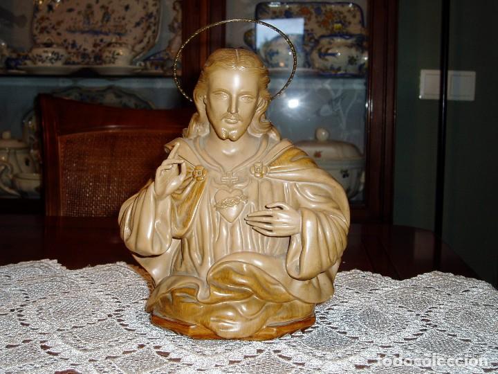 Antig&uuml;edades: Cristo de Olot Sagrado Coraz&oacute;n - Foto 1