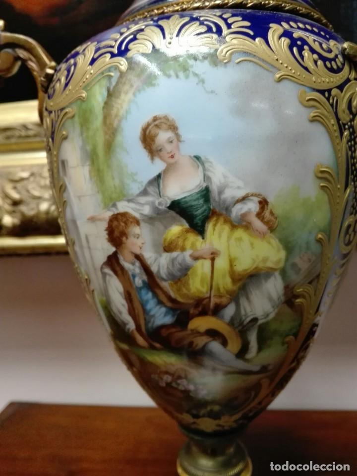 Antig&uuml;edades: JARRON EN PORCELANA DE SEVRES - Foto 4