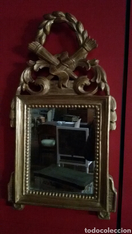 Antig&uuml;edades: Espejito franc&eacute;s en madera maciza - Foto 1