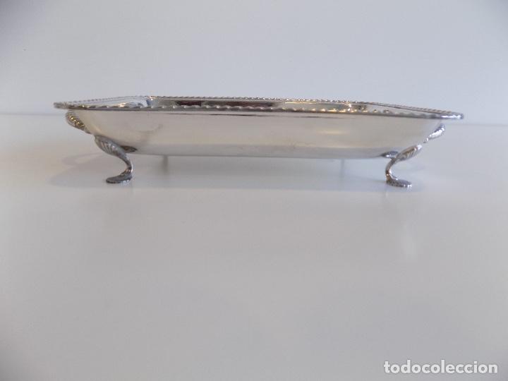 Antig&uuml;edades: Bandeja rectangular de alpaca con patas. Nueva, a estrenar! - Foto 3