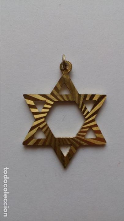 Antig&uuml;edades: Medalla cruz de david de 3 x 2,3 cms - Foto 1