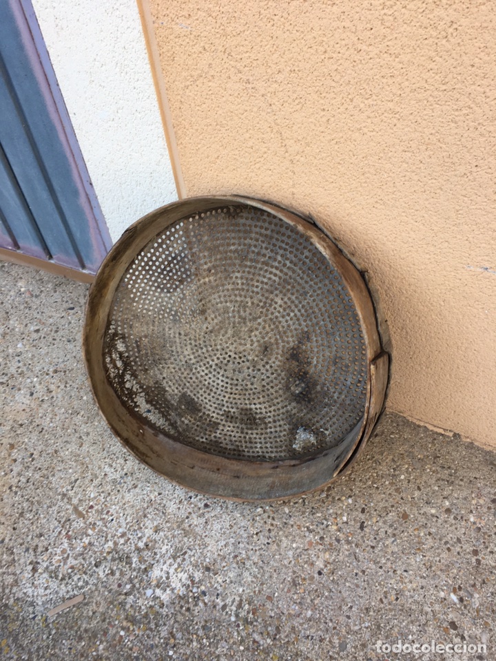 Antig&uuml;edades: ANTIGUO CRIBO O ZARANDA DE PIEL - Foto 1
